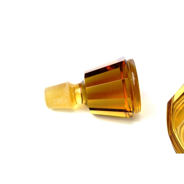 Mid-Century Amber Glass Liqueur Set from Moser Karlsbad, Set of 7 For Sale - Image 11 of 18