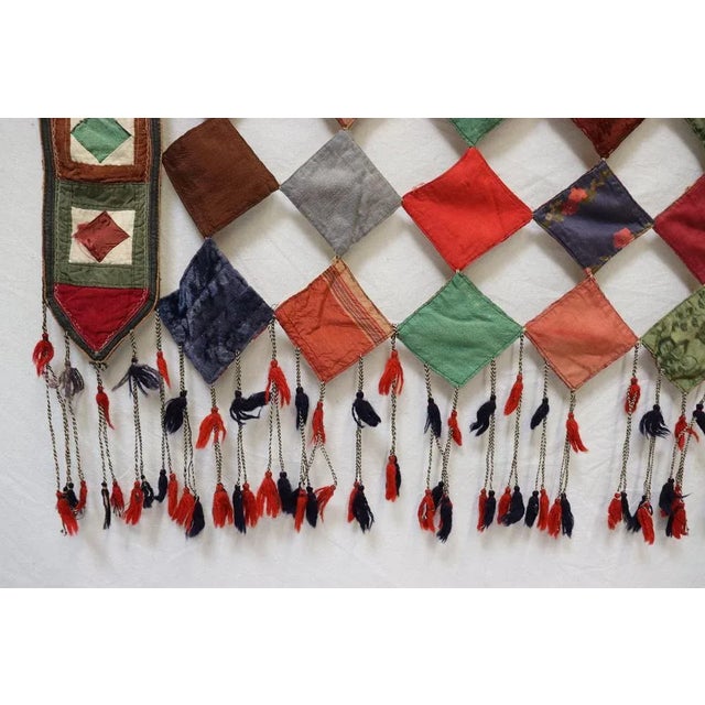 Vintage Embroidered Uzbek Wall Hung Patchwork Tapestry, 1920s For Sale - Image 10 of 12