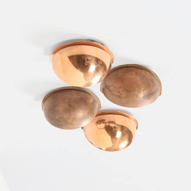 Semicircular Wall Lamps in Patinated Copper from Daro, Denmark, 1960s, Set of 2 For Sale - Image 4 of 7
