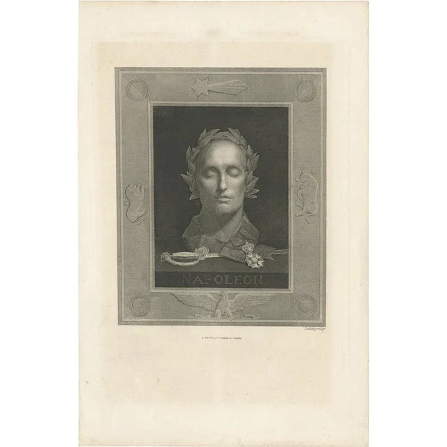 Sichling, Death Mask of Napoléon Bonaparte, 1850, Paper For Sale - Image 5 of 5