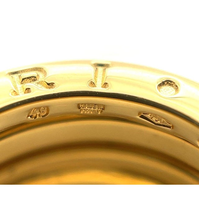 Mid 20th Century Bvlgari B.zero1 Three-Band Ring in 18k Yellow Gold Size EU 49 US 4.5 For Sale In Miami - Image 6 of 6