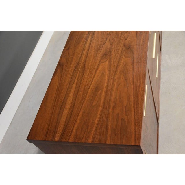 1960s Refinished 58” Walnut Sideboard Credenza by Kent Coffey Tableau For Sale - Image 9 of 10