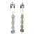 Hand Carved and Polished Solid Rock Crystal Stacked Lamps With Nickel Hardware - a Pair For Sale