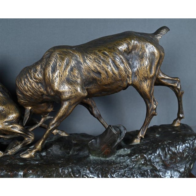 Thomas Cartier, The Stag Fight, Early 20th Century, Bronze For Sale - Image 14 of 18