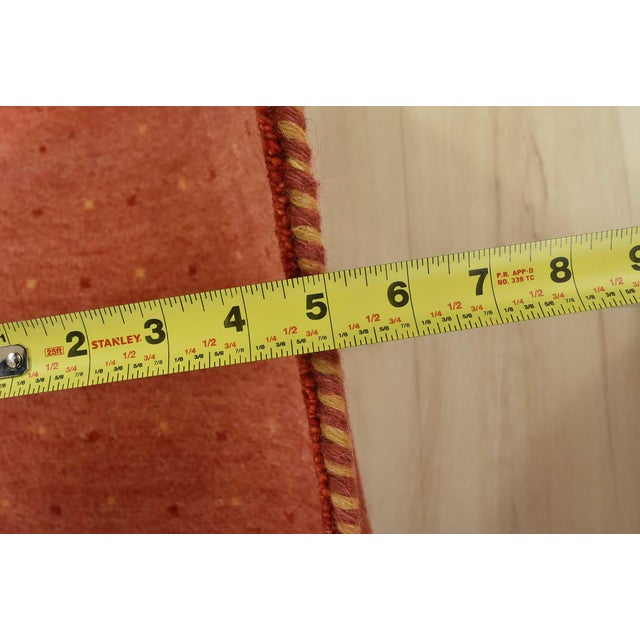 Gabbeh Runner 2’6” X 9’9” Red Wool Contemporary Hand-Knotted Oriental Rug For Sale - Image 10 of 12