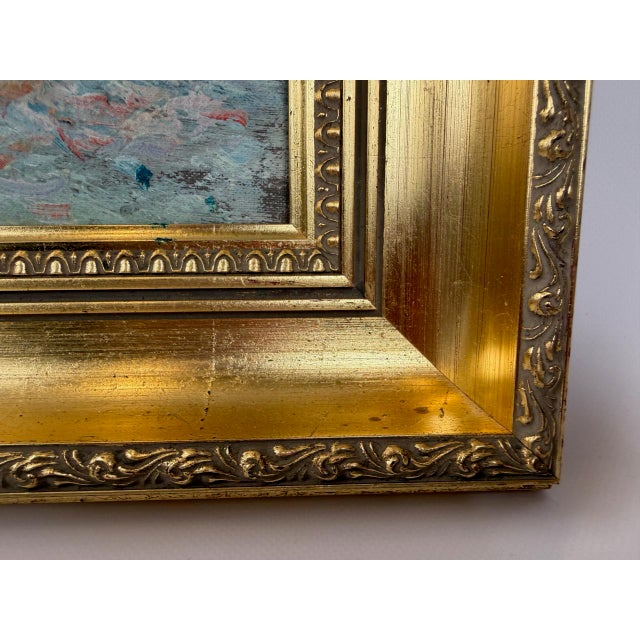 An enchanting and atmospheric mid-20th-century oil painting on canvas by established Dutch-born artist Gerharld Bernhard...