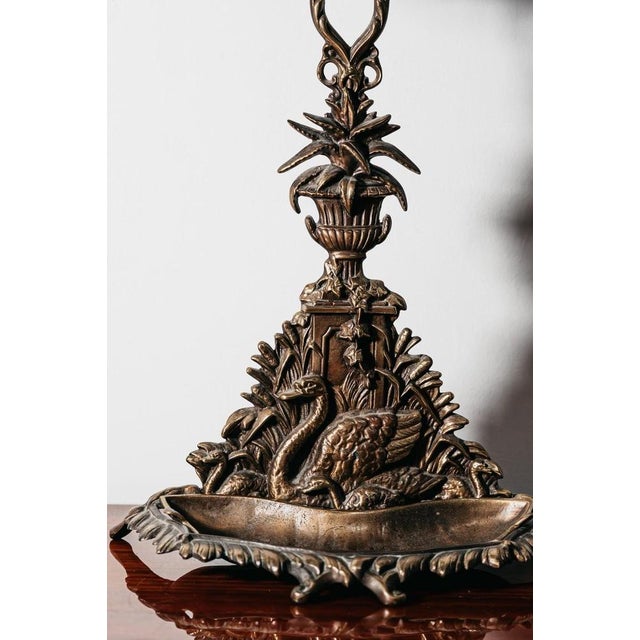 Vintage Art Nouveau Brass Umbrella Stand, France, 1960s For Sale - Image 9 of 14