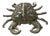 Hollywood Regency Silver Plated Brass Crustacean Crab Ashtray, 1980s For Sale