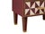This pair of red and white Murano glass “optical” nightstands with brass trim is a stunning representation of mid-century...