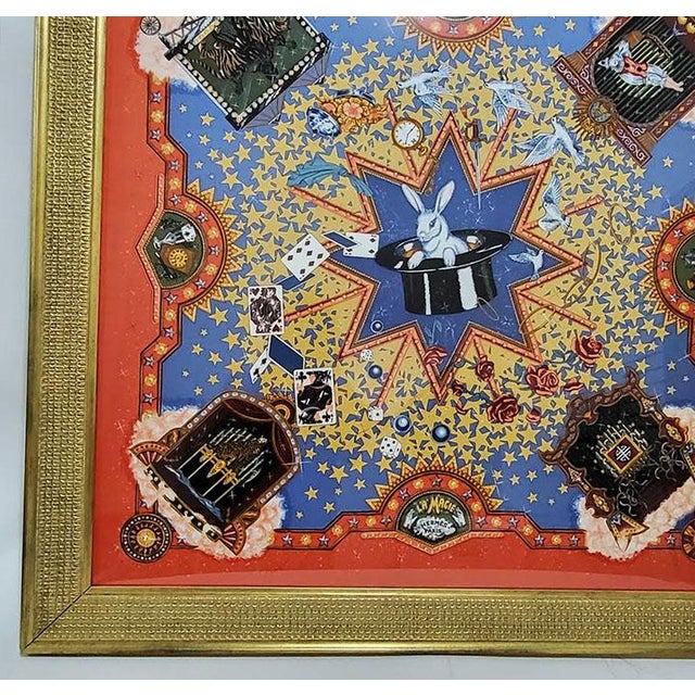 Framed Vintage Hermès "La Magie" Silk Scarf by Claudia Stuhlhofer-Mayr 1999 For Sale - Image 11 of 14