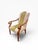 Textile Reupholstered Attributed Baker Furniture Milling Road Accent Chair With Embossed Leather Back For Sale - Image 7 of 11