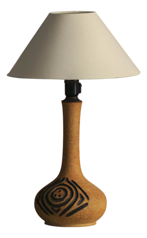 Mid-Century Danish Brutalist Stoneware Table Lamp, 1960s-1970s