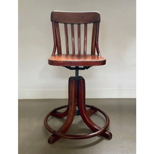 Vintage Swivel Chair by Michael Thonet for Thonet, 1920s For Sale - Image 3 of 14