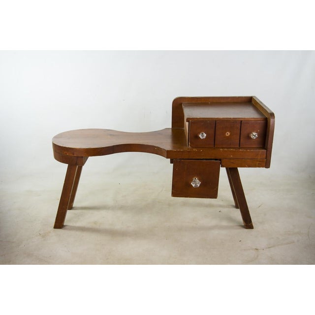 Vintage Walnut Cobblers Bench & Table Chairish