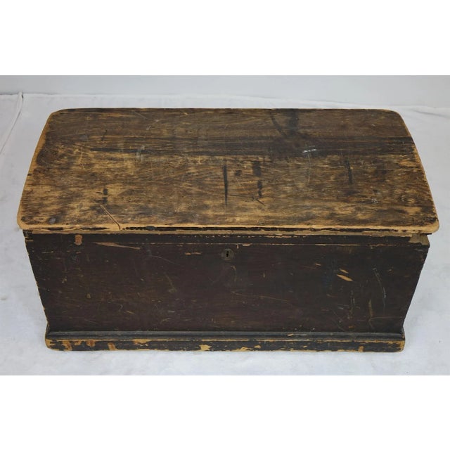 Rustic 19th Century Antique Century Wooden Chest For Sale - Image 3 of 13