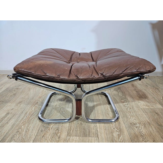 Set of Armchair and Ottoman by Harald Relling for Westnofa For Sale - Image 6 of 18