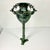 1970s Vintage Neoclassical English Stag Head Faux Verdigris Green Tole Pedestal Urn Vase. For Sale - Image 11 of 15