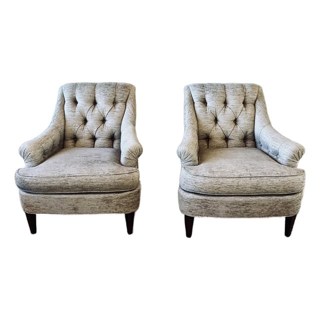 Marler Tufted Chair From Hickory Chair - Pair For Sale