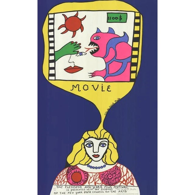 Contemporary NIKI DE SAINT PHALLE Eleventh New York Film Festival, 1973 - Signed For Sale - Image 3 of 5