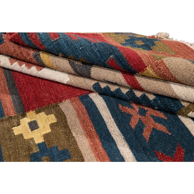 Textile 21st Century Contemporary Kilim Rug 6 '7'' X 9' 8''. For Sale - Image 7 of 12