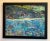 Abstract Contemporary Oil Painting 24"x20" - Framed A family crosses a body of water, unknown sea creatures are up ahead....