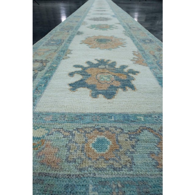 Textile Turkish Oushak Runner Rug 2'9" x 24'4" #17609 For Sale - Image 7 of 8