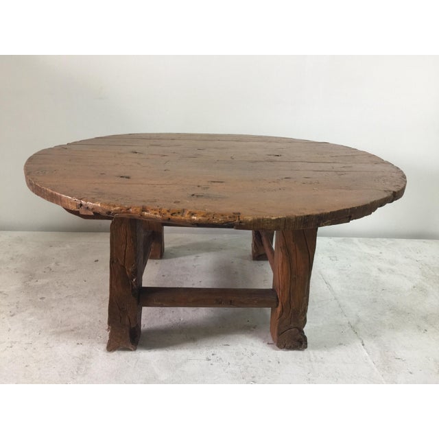 Wood Antique Chinese Huanghuali Hardwood Round Table For Sale - Image 7 of 18