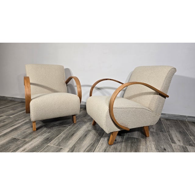 Lounge Chairs from Jindrich Halabala, 1940s, Set of 2 For Sale - Image 9 of 9