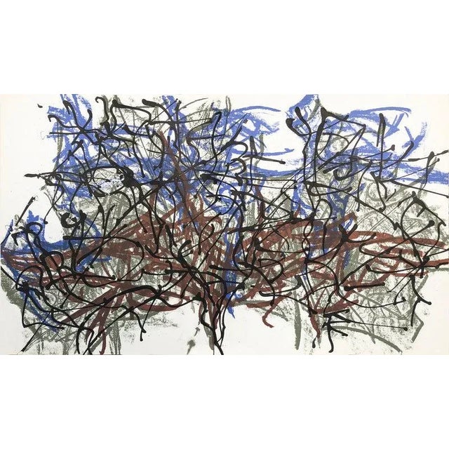 Mid-Century Modern 1967 Jean-Paul Riopelle 'Riopelle (ETE)' Black France Book For Sale - Image 3 of 4