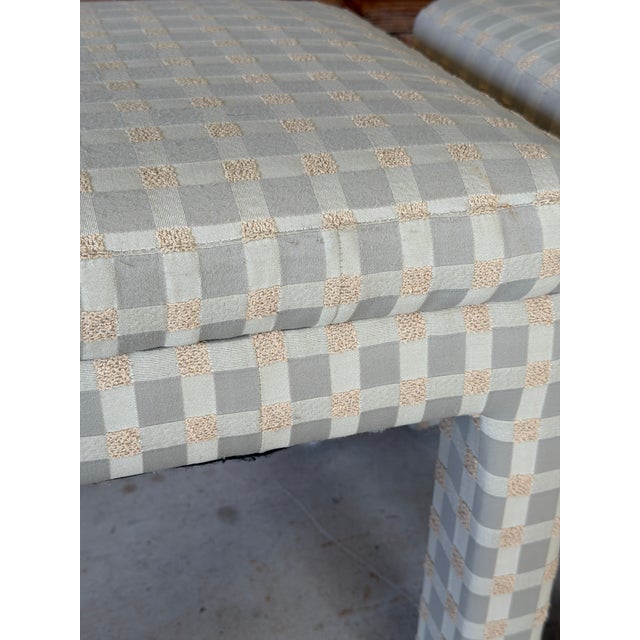 Pair of Vintage Billy Baldwin Attributed Upholstered Parsons Ottomans For Sale - Image 10 of 12