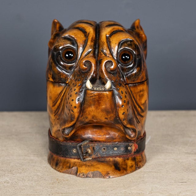 Antique 19th Century Victorian Wood of Life Bulldog Tobacco Jar, 1890s For Sale - Image 18 of 18