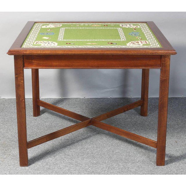 Needlepoint Top Card Table Chairish