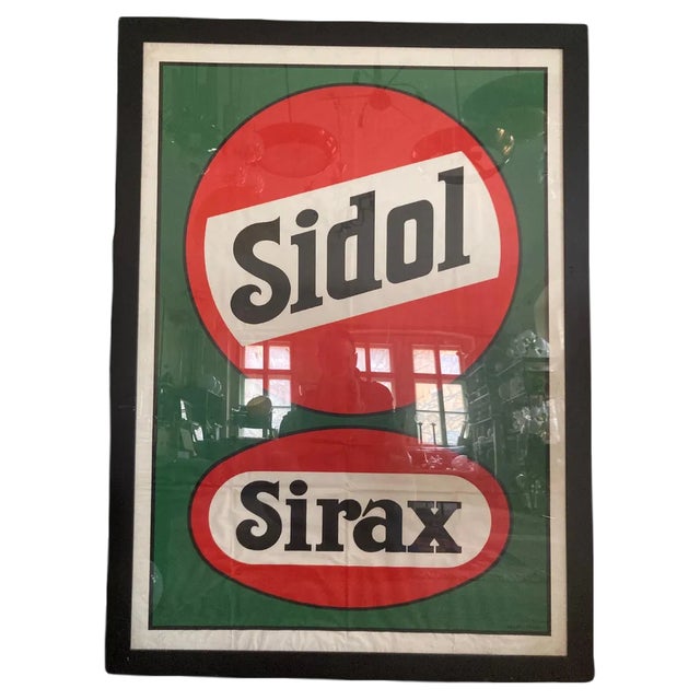 Large Art Deco Advertising Sidol Poster, 1930s For Sale
