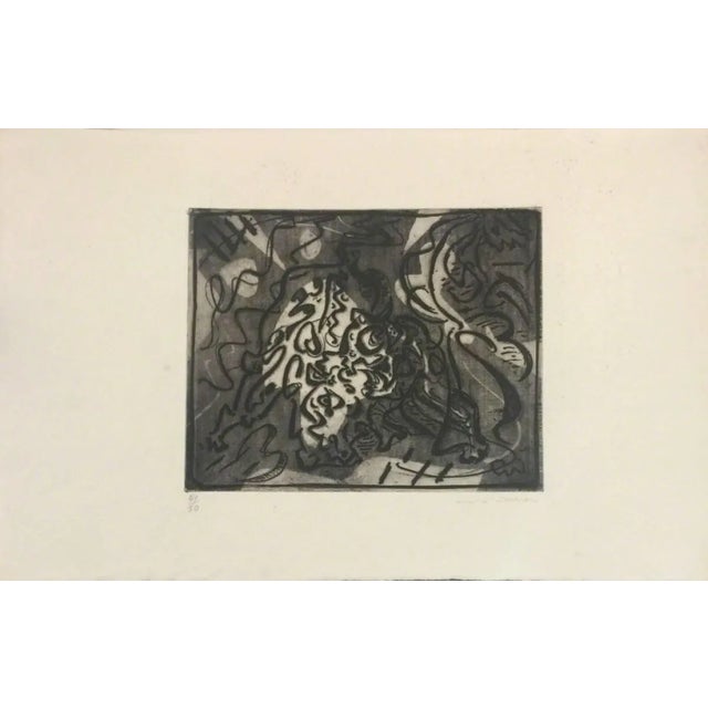 Rodeo - Original Etching by A. Masson 1970s For Sale