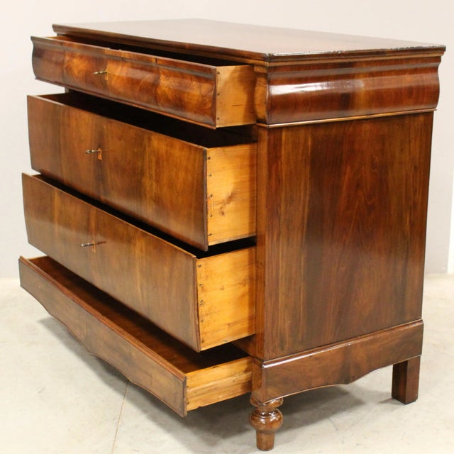 19th Century Italian Chest of Drawers in Walnut For Sale - Image 5 of 11
