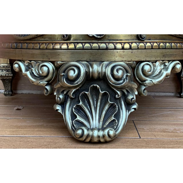 Bronze Antique Louis XVI Style Pair of Bronze / Brass Vitrine Cabinets or Nightstands For Sale - Image 8 of 18