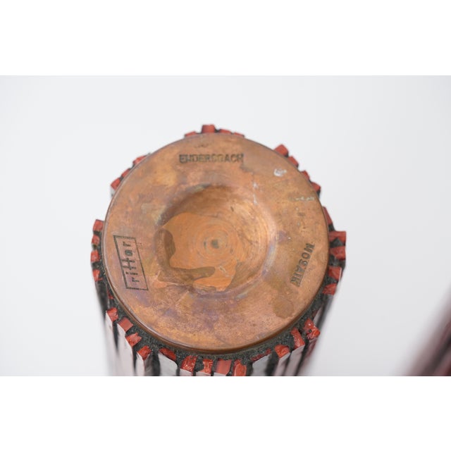 Mid-Century Modern Pottery Mosaik Red Vases from Ritter, 1960s, Set of 3 For Sale - Image 13 of 16