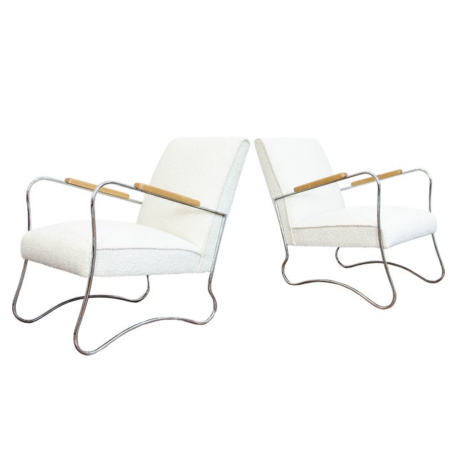 Vintage Polish Bauhaus Style Lounge Chairs, 1950s, Set of 2 For Sale - Image 16 of 16