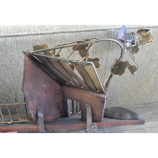 Curtis Jere Style Metal Sculpture MCM Wall Display Country Farm One of Kind For Sale - Image 10 of 12