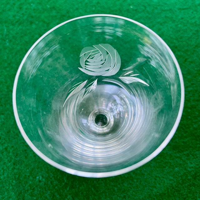 Transparent 1950s Vintage Fostoria Cordial Glasses - Set of 8 For Sale - Image 8 of 9