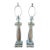 Pair of Architectural Crystal & Resin Column Table Lamps by Restoration Hardware, Circa 2006 For Sale