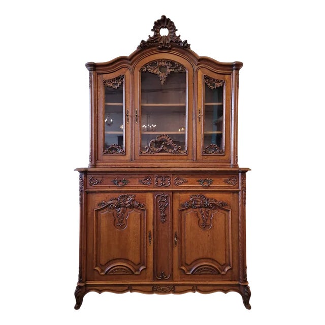 French Display Case in Oak, 1920s For Sale