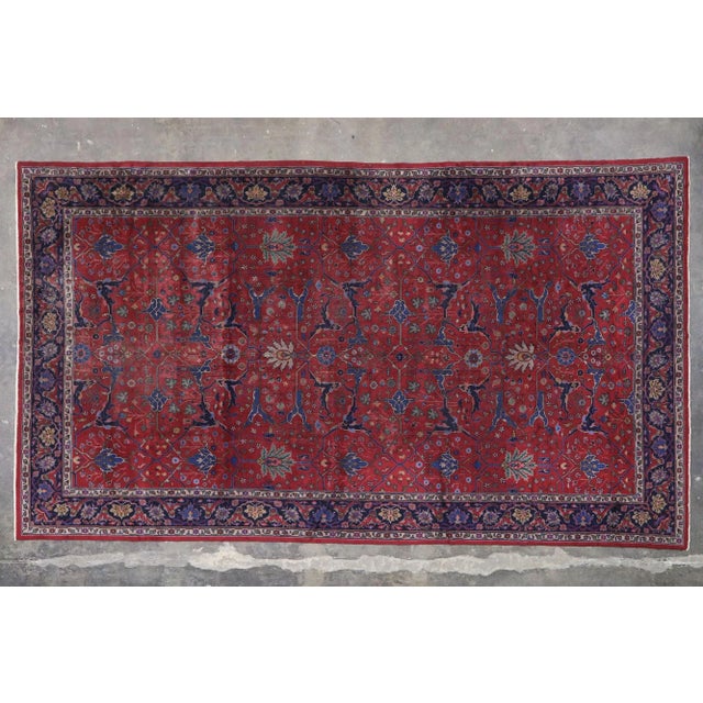 Burgundy Oversized Antique Turkish Sparta Rug - 10'09 X 19'01 For Sale - Image 8 of 8