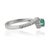 Not Yet Made - Made To Order Minimalist Hallmarked 925 Silver Round 0.29 Ct Emerald & Diamond Ring Size 7 For Sale - Image 5 of 12