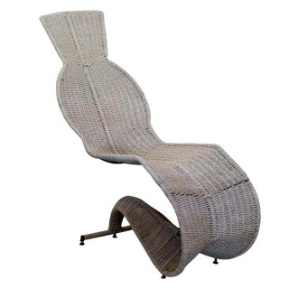 Dixon Bolide Wicker Chaise, London, 1991 For Sale