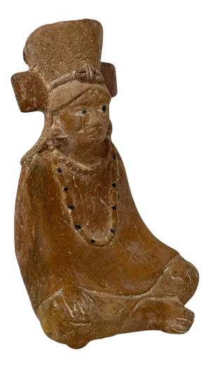 Early 20th Century Pre-Colombian Style Clay Pottery Figure
