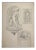 Aurelio Mistruzzi, Study for a Bas-Relief, Original Drawing, Mid-20th Century For Sale