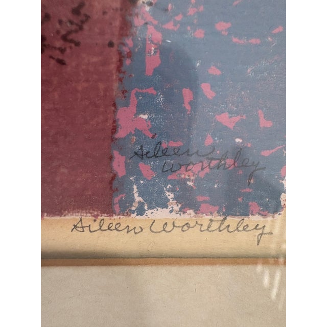 1960s Mid-Century Modern Print of a Woman Signed by Listed Artist For Sale - Image 10 of 12