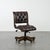 English-Style Chesterfield Swivel Office Chair in Cowhide For Sale - Image 16 of 16