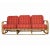Streamline Art Deco rattan living room set which includes one lounge chair and a matching three-seat sofa. Each seat...